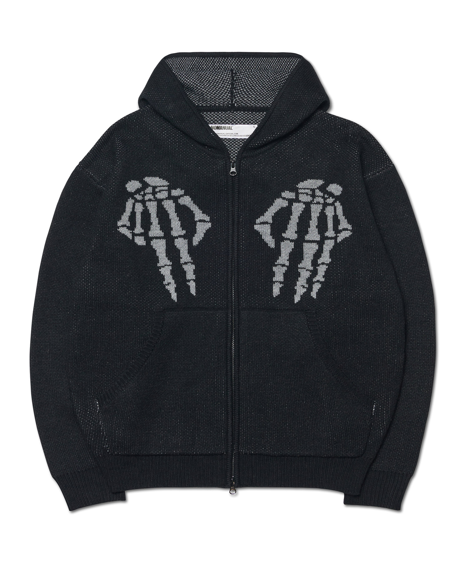 GC STAR VINTAGE STRIPE KNIT HOOD ZIP UP_GREY(IK2EFMK681A