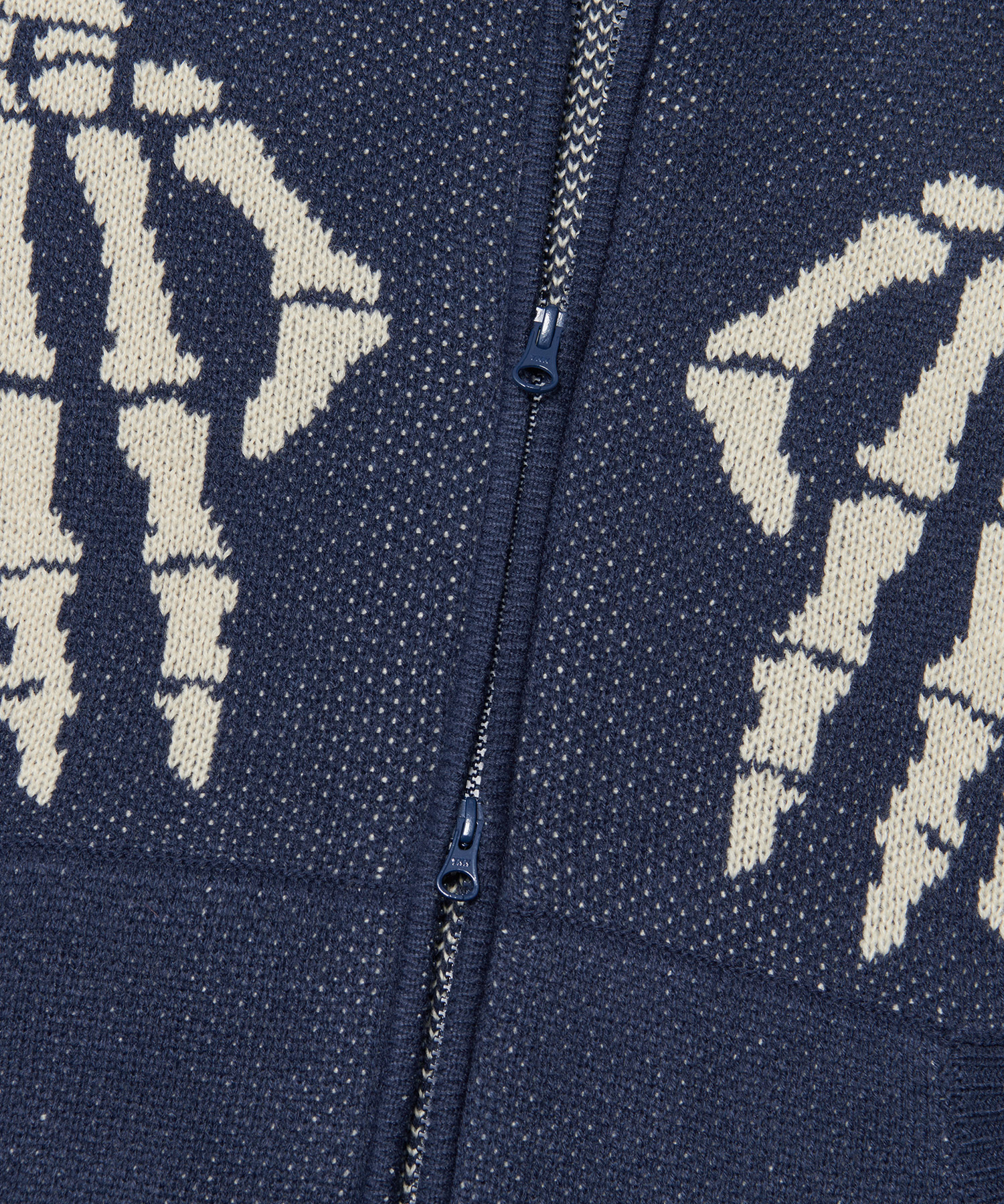 ミュージシャン HYSFORM COAT OF ARMS KNIT JACKET NAVY XL HYSFORM