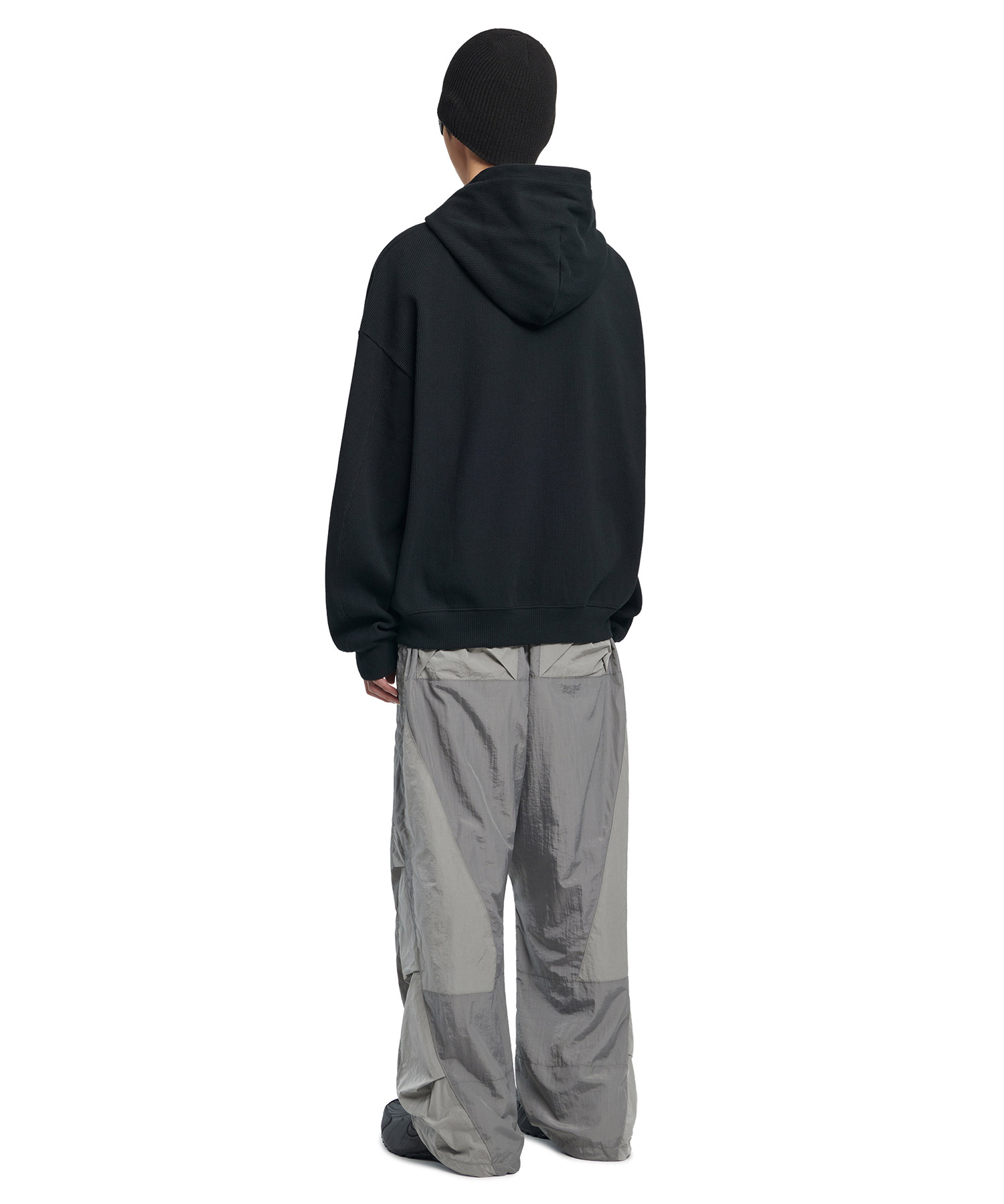 NM WAFFLE HOODED ZIP-UP - BLACK | ファッション通販サイト NUGU