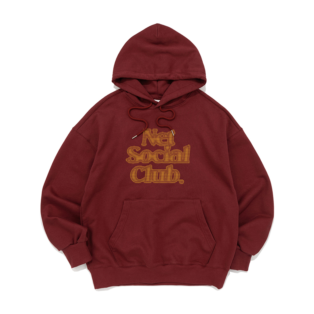 BLUR LOGO HOOD (BURGUNDY)