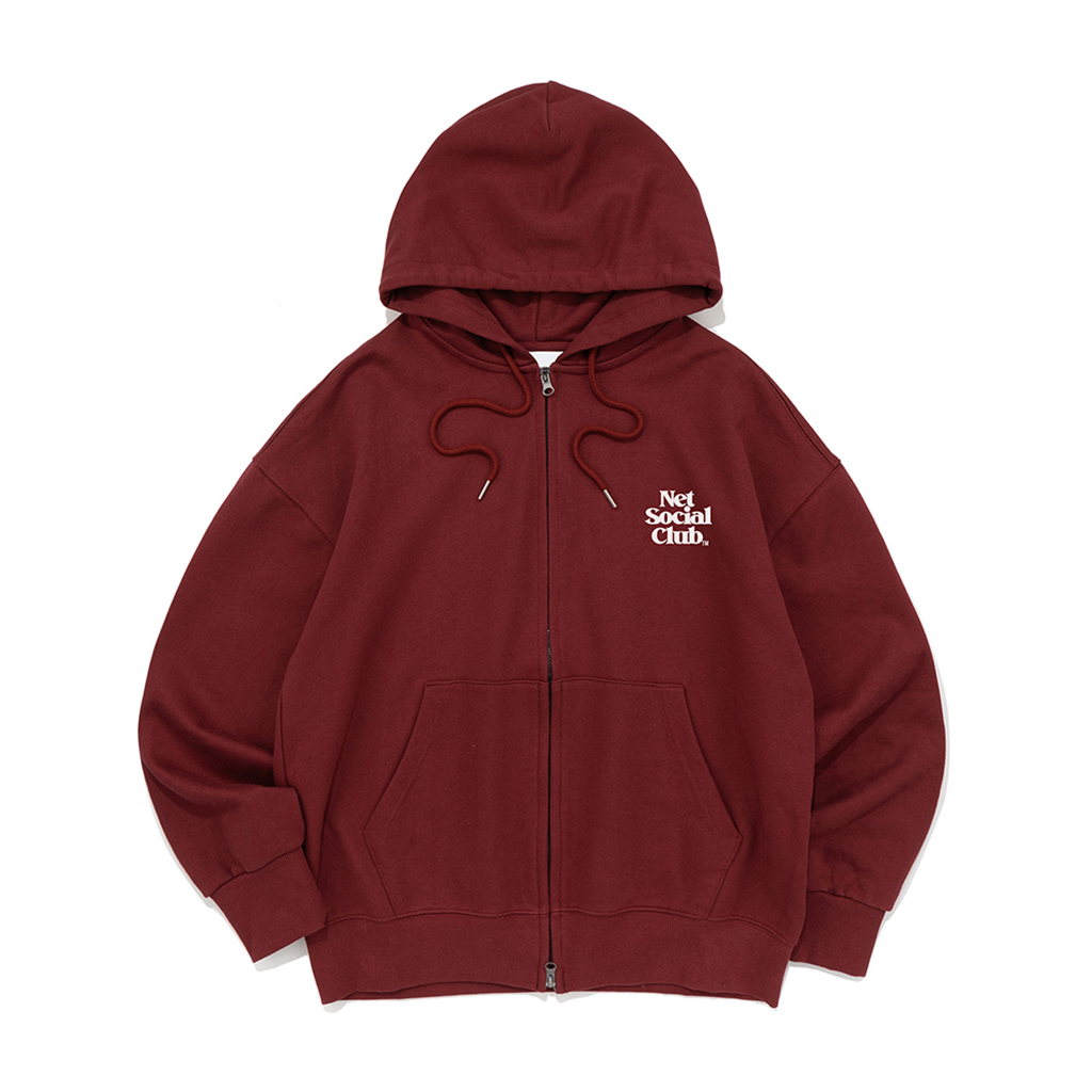 [Influencer pick] SMALL LOGO HOOD ZIP-UP (BURGUNDY)