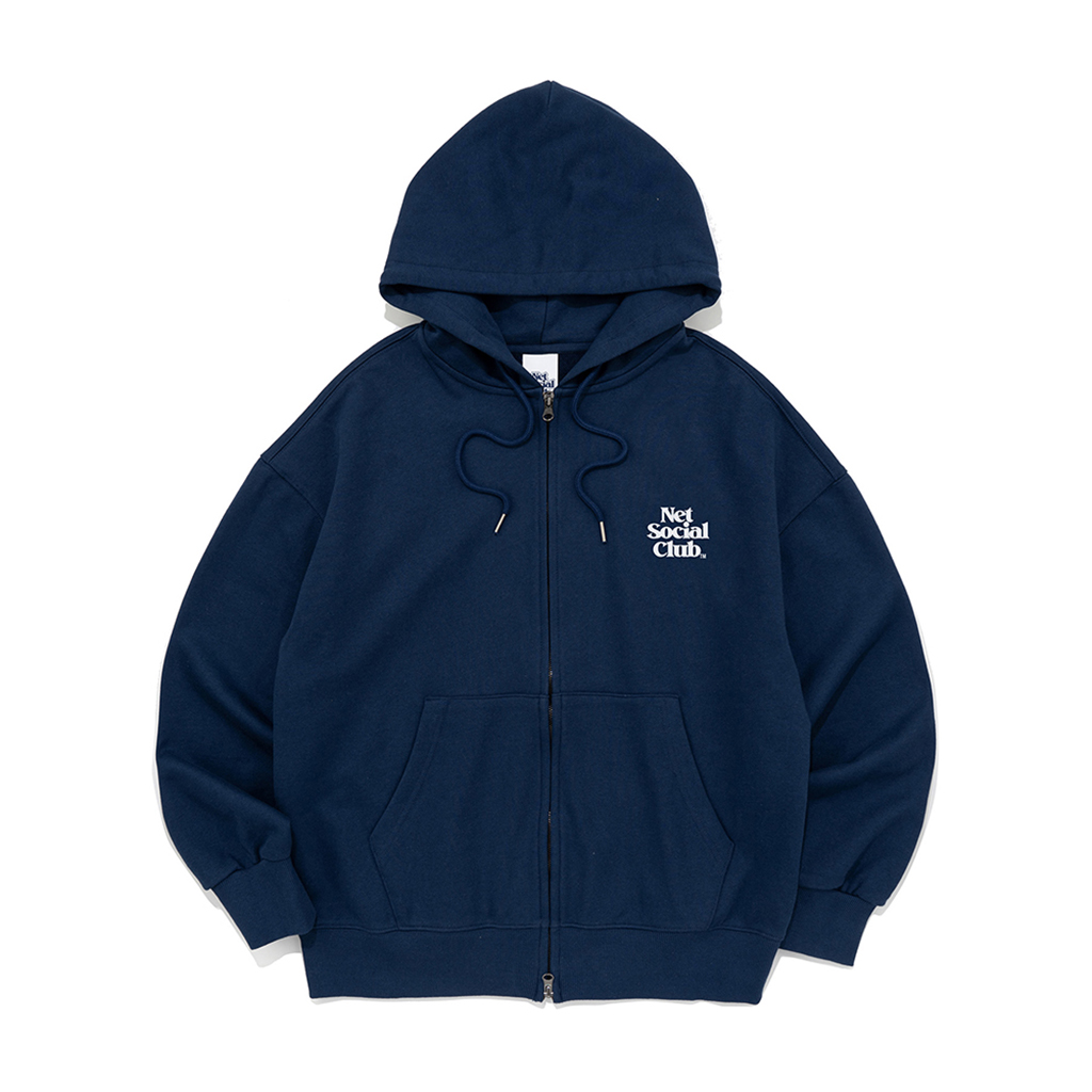 SMALL LOGO HOOD ZIP-UP (DARK BLUE)