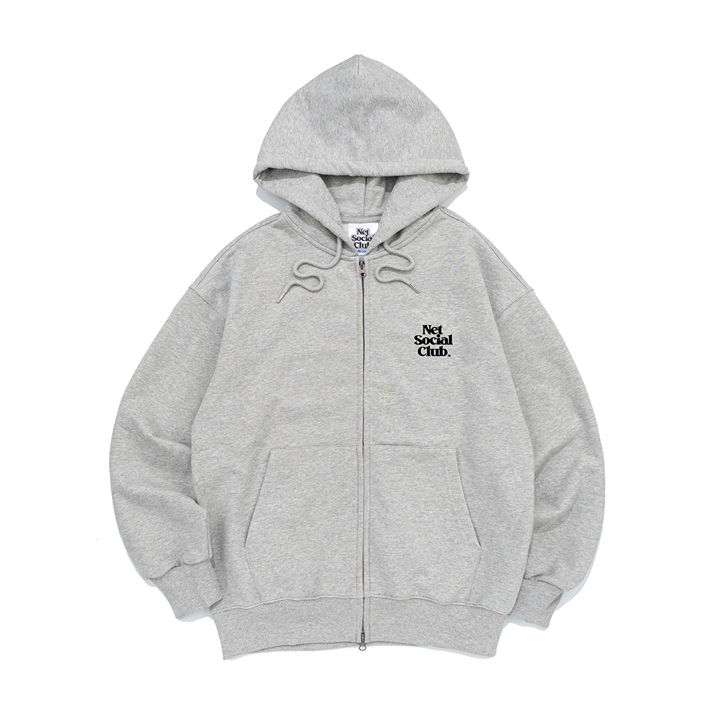 [Influencer pick] SMALL LOGO HOOD ZIP-UP (MELANGE)