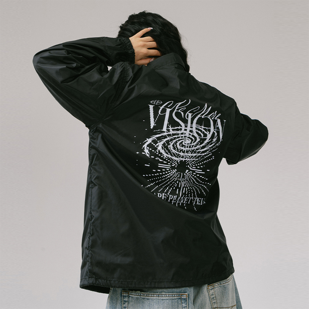NO MORE VISION COACH JACKET (BLACK)