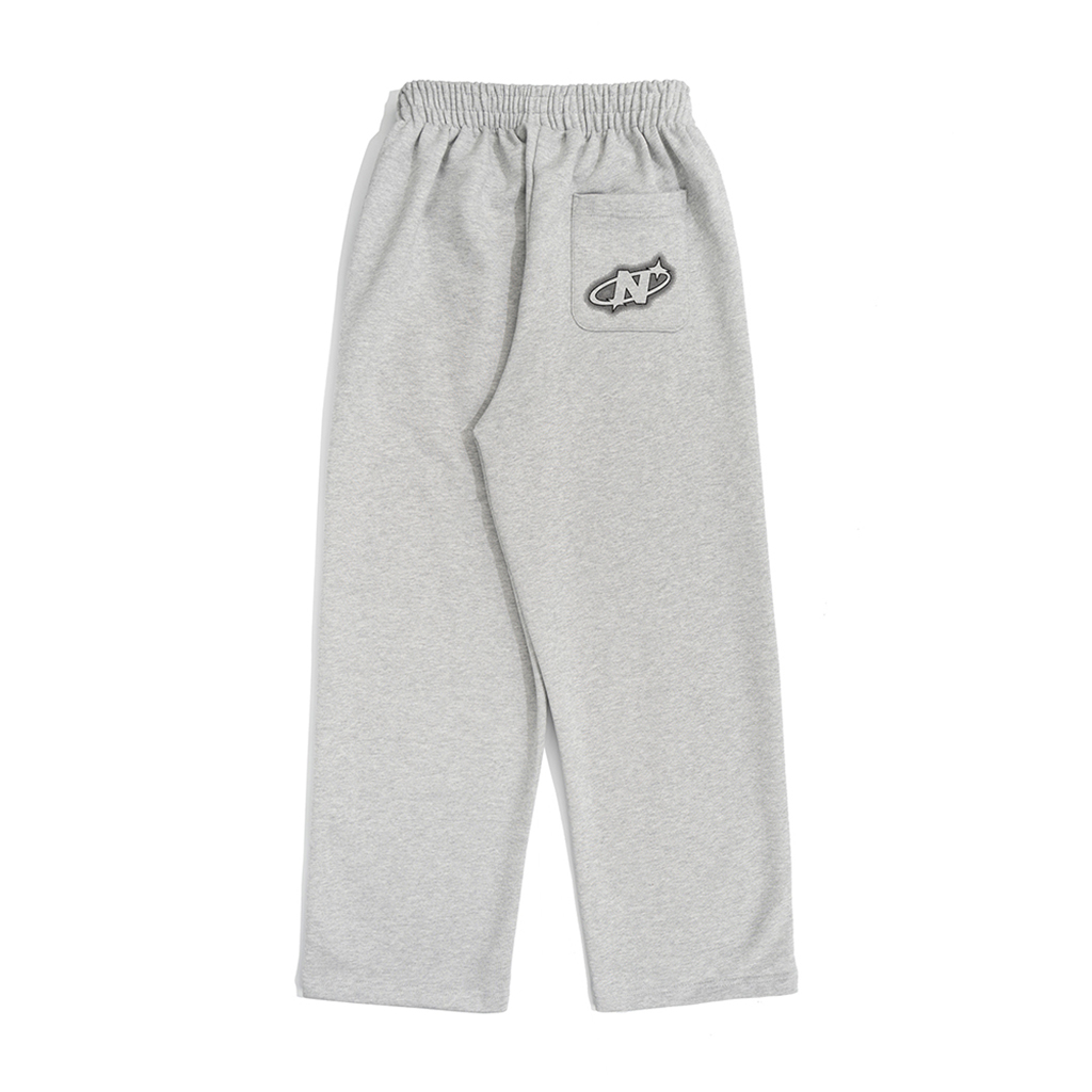 HALFTONE N LOGO STRAIGHT SWEATPANTS (MELANGE)