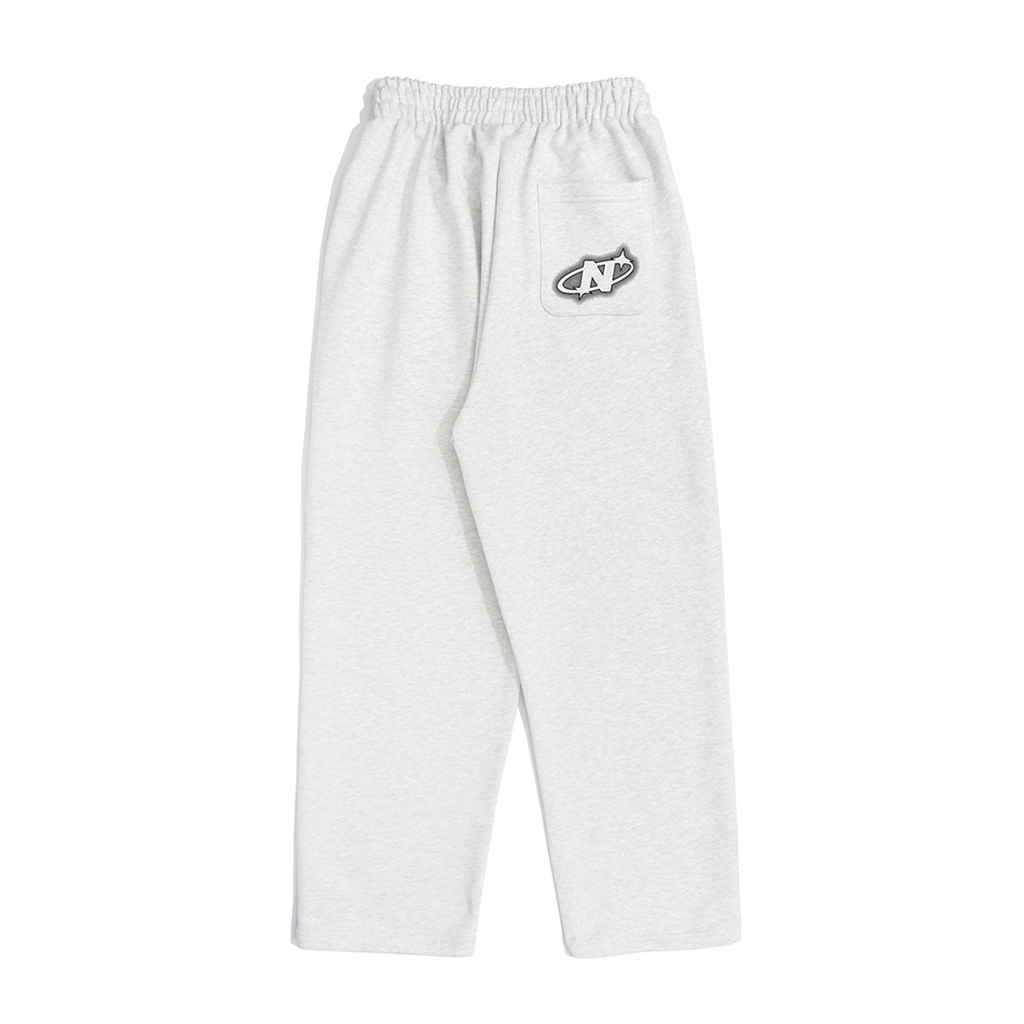 HALFTONE N LOGO STRAIGHT SWEATPANTS (LIGHT MELANGE)