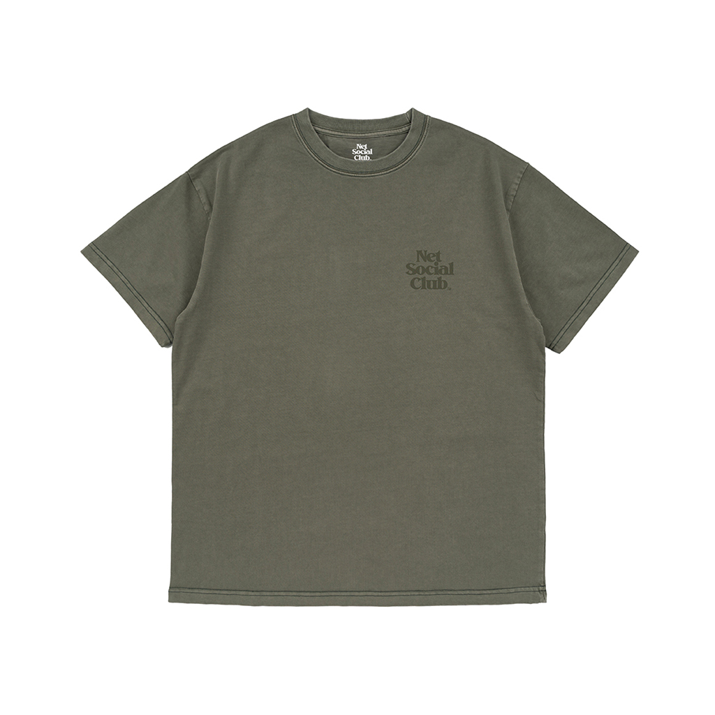 SMALL LOGO PIGMENT TEE (OLIVE)