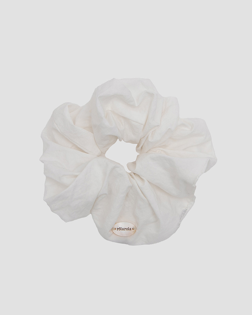 NUBASIC HAIR SCRUNCHIE WHITE