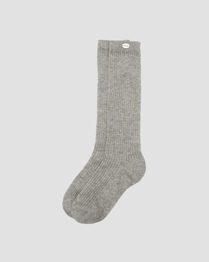 NUBASIC SEE-THROUGH LONG SOCKS GRAY