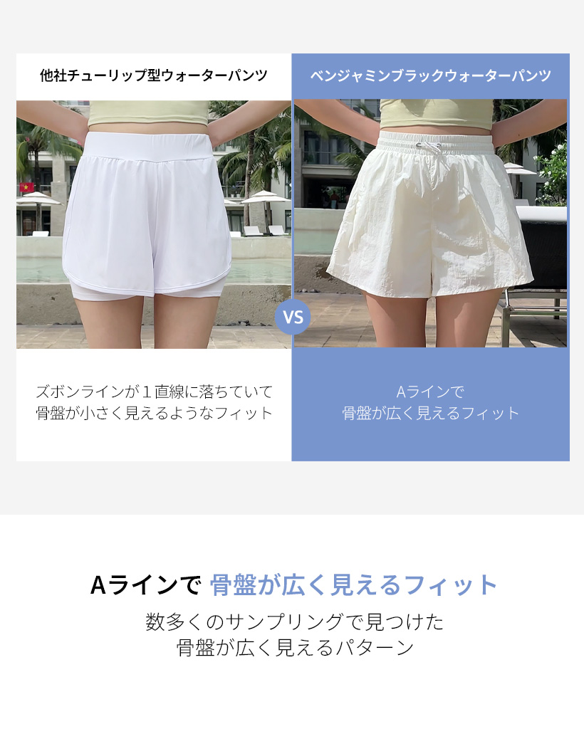 Aラインビーチショートパンツ | ファッション通販サイト NUGU
