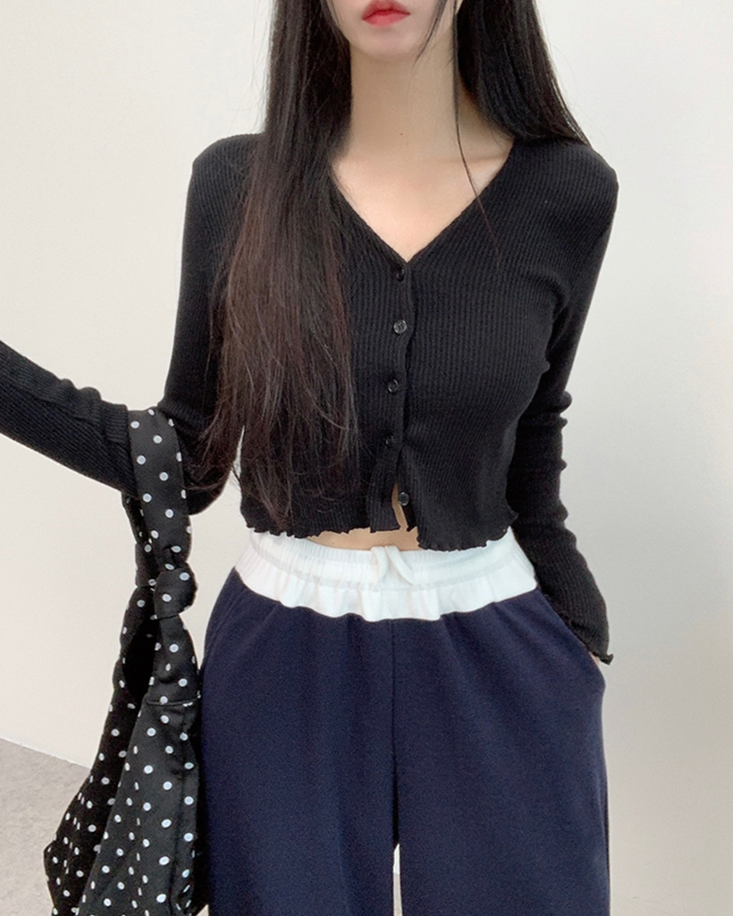 5color]Vネックリブニットカーディガン | ファッション通販サイト NUGU