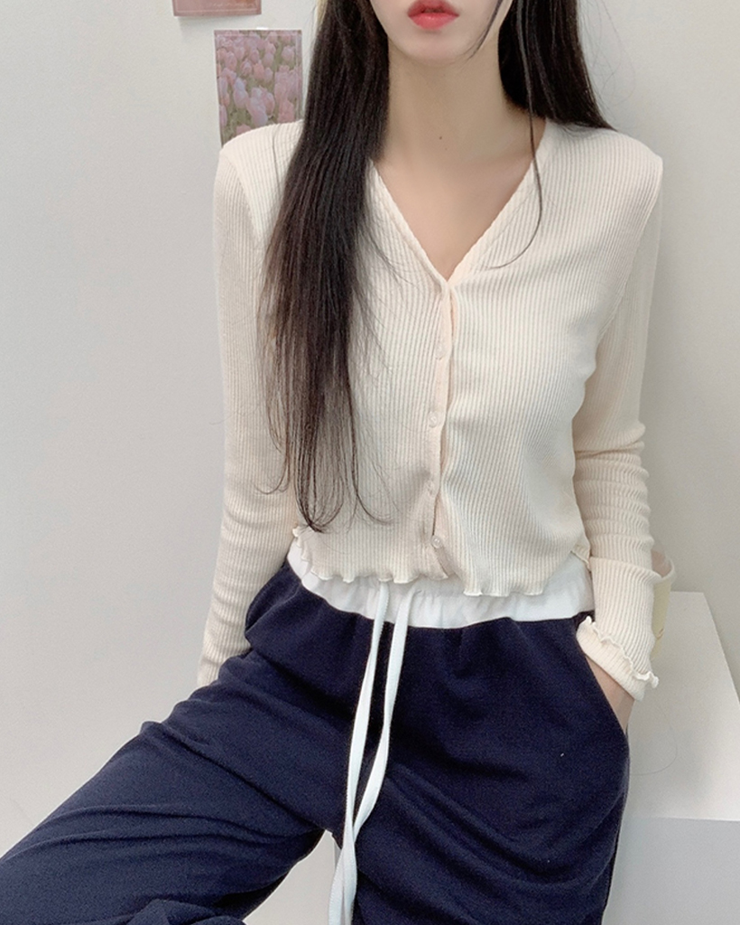 5color]Vネックリブニットカーディガン | ファッション通販サイト NUGU