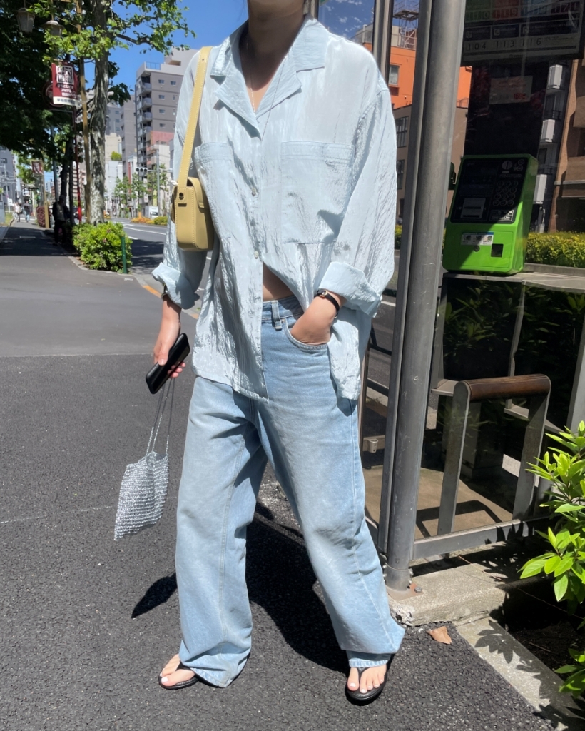 GLOW OPEN COLLAR SHIRT - BLUE | ファッション通販サイト NUGU