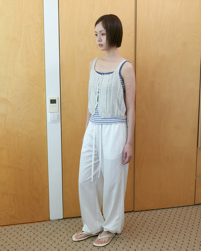 Hand stitched knit bustier_LINEN | ファッション通販サイト NUGU