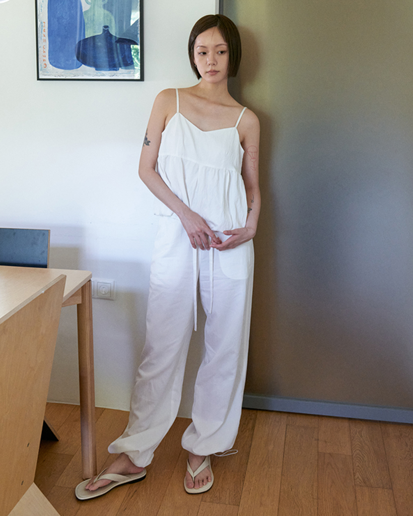 n100　コットン白パンツ Trousers Cotton White | Kiton