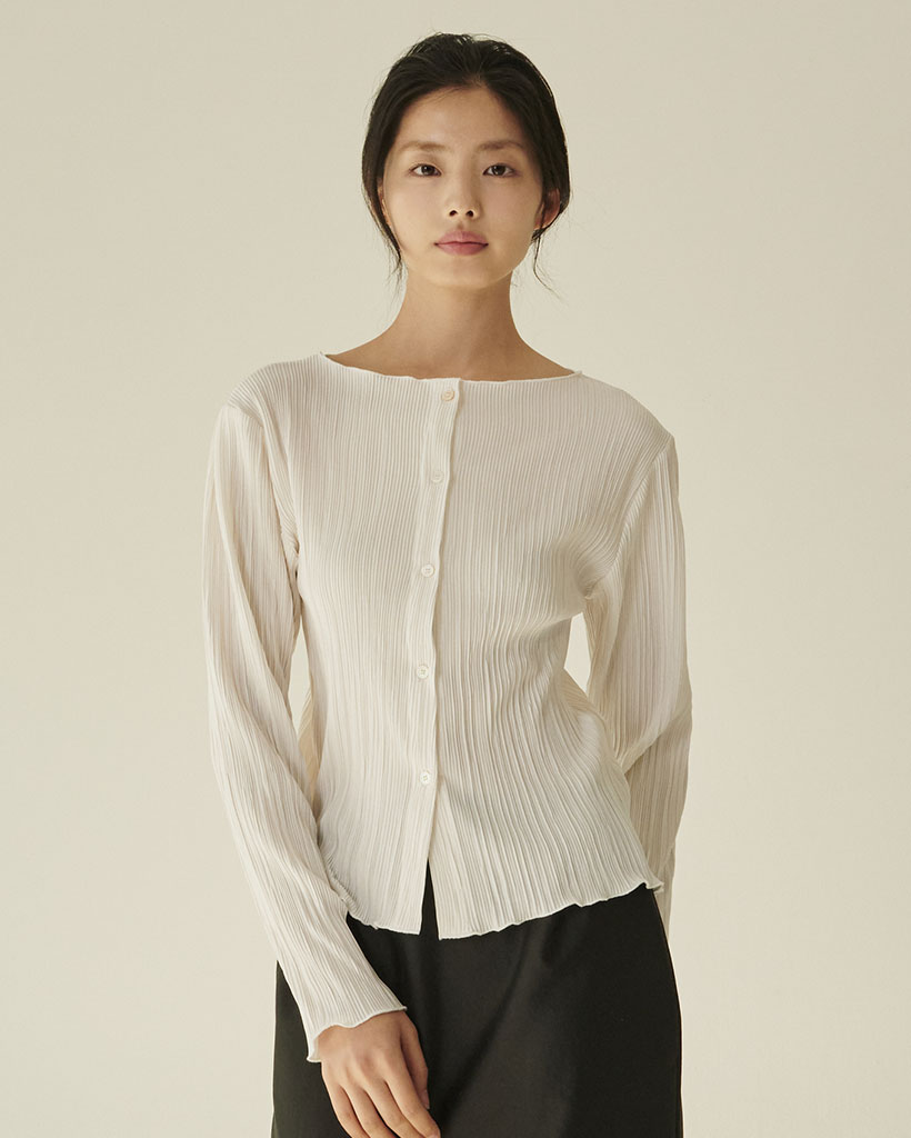 Two‑Way Blouse Cardigan - Ivory