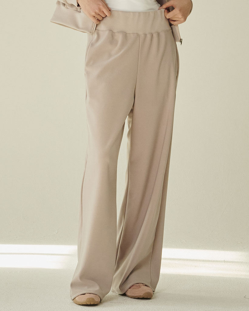 Stretch Jersey Pants - Beige