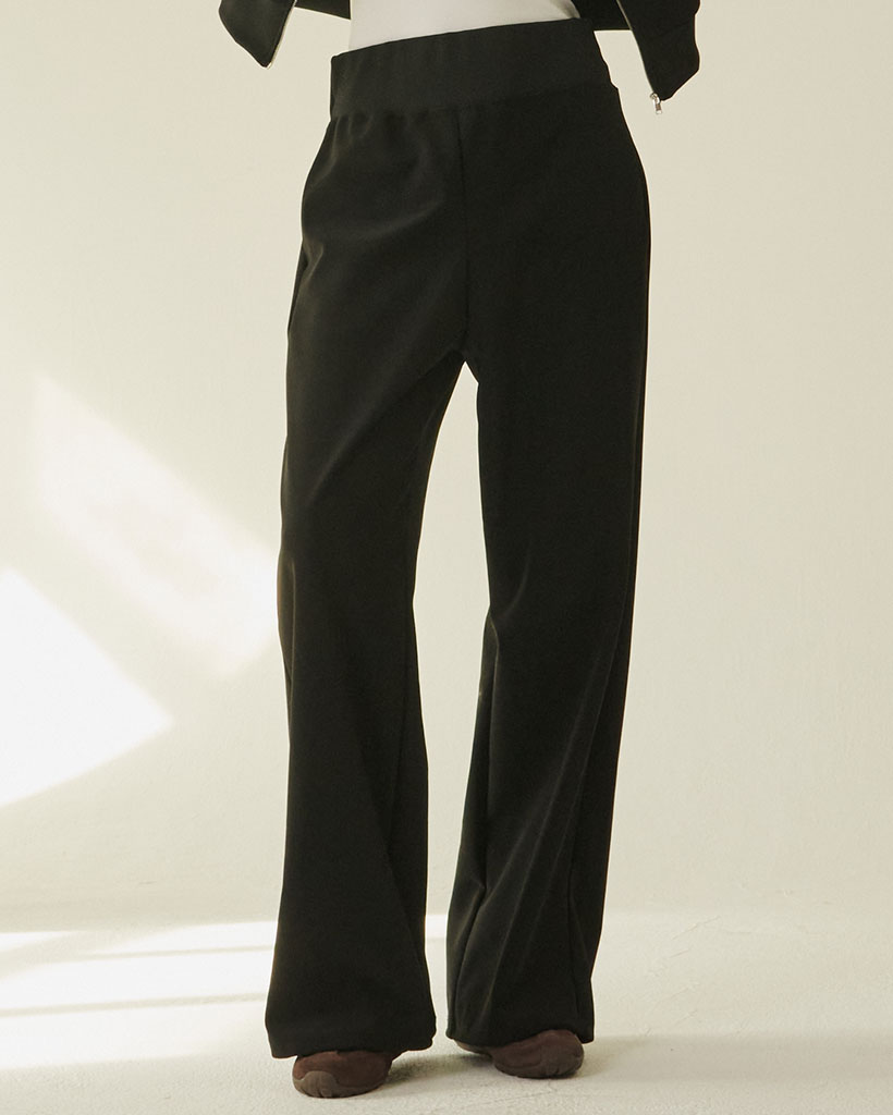 Stretch Jersey Pants - Black