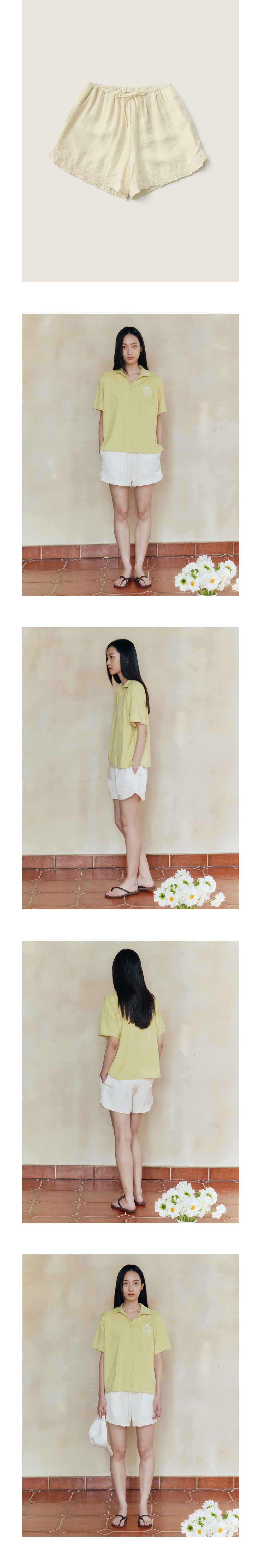 Nina Lace Shorts (Cream) | ファッション通販サイト NUGU