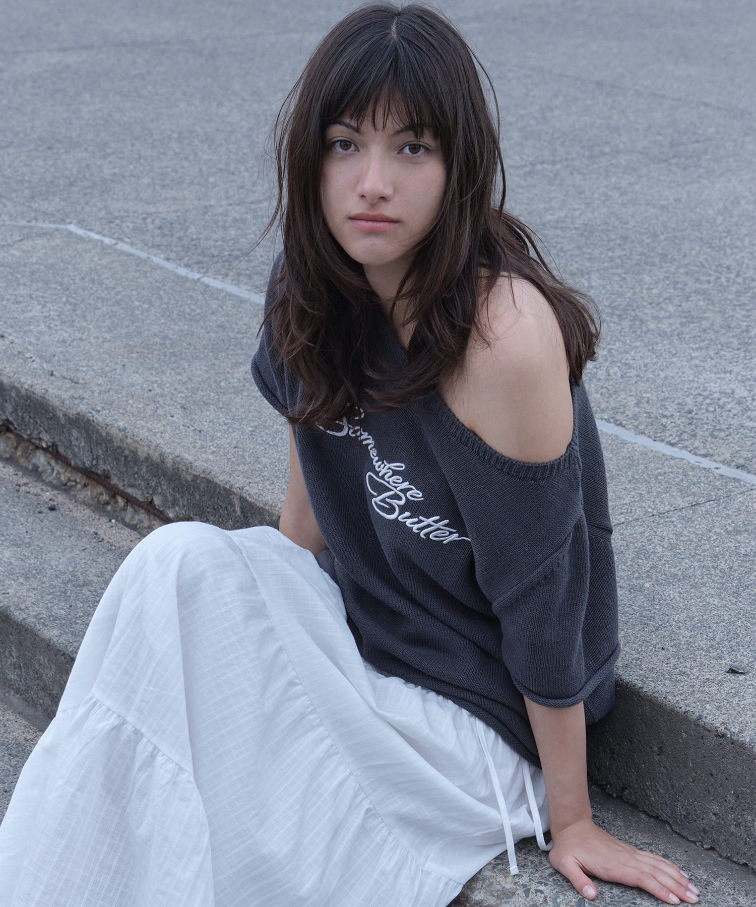 Nini Half Knit - Charcoal