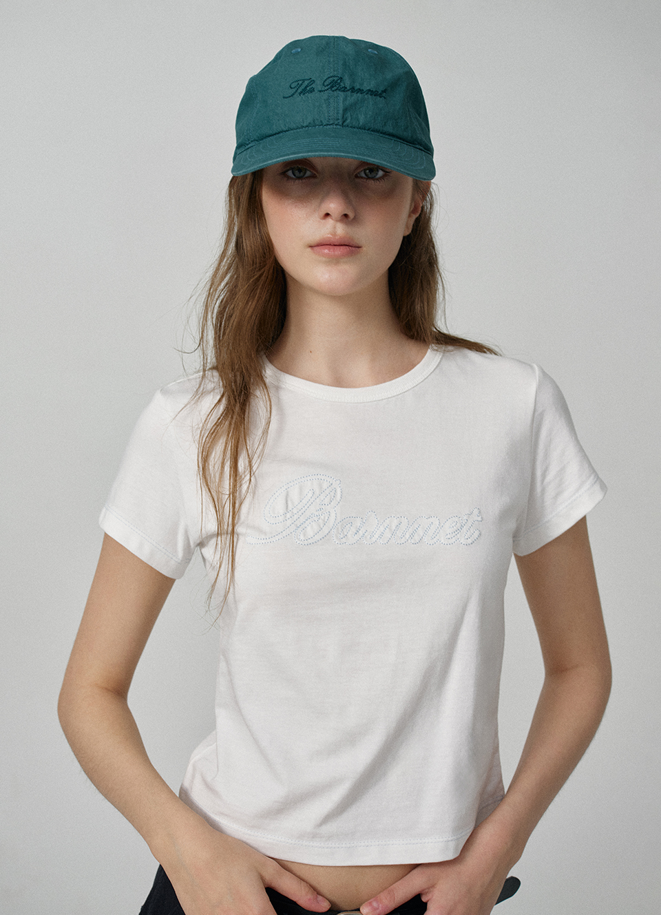 Nylon Stitch Logo Ball Cap_Green