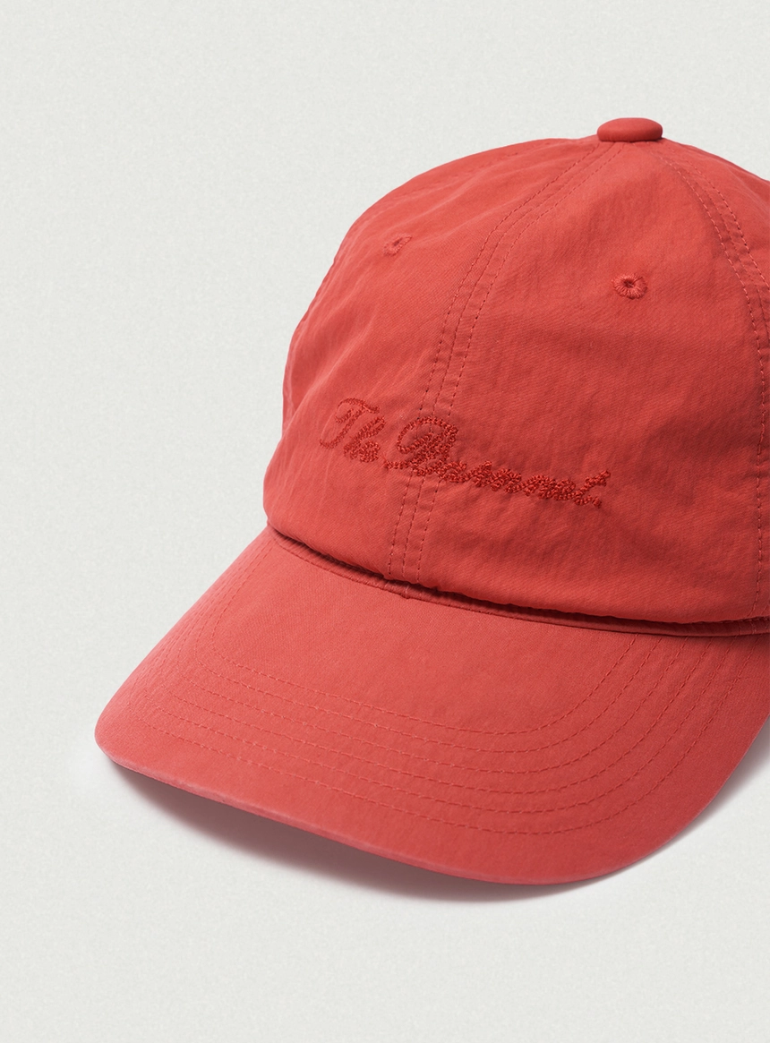 Nylon Stitch Logo Ball Cap_Red_04.jpg