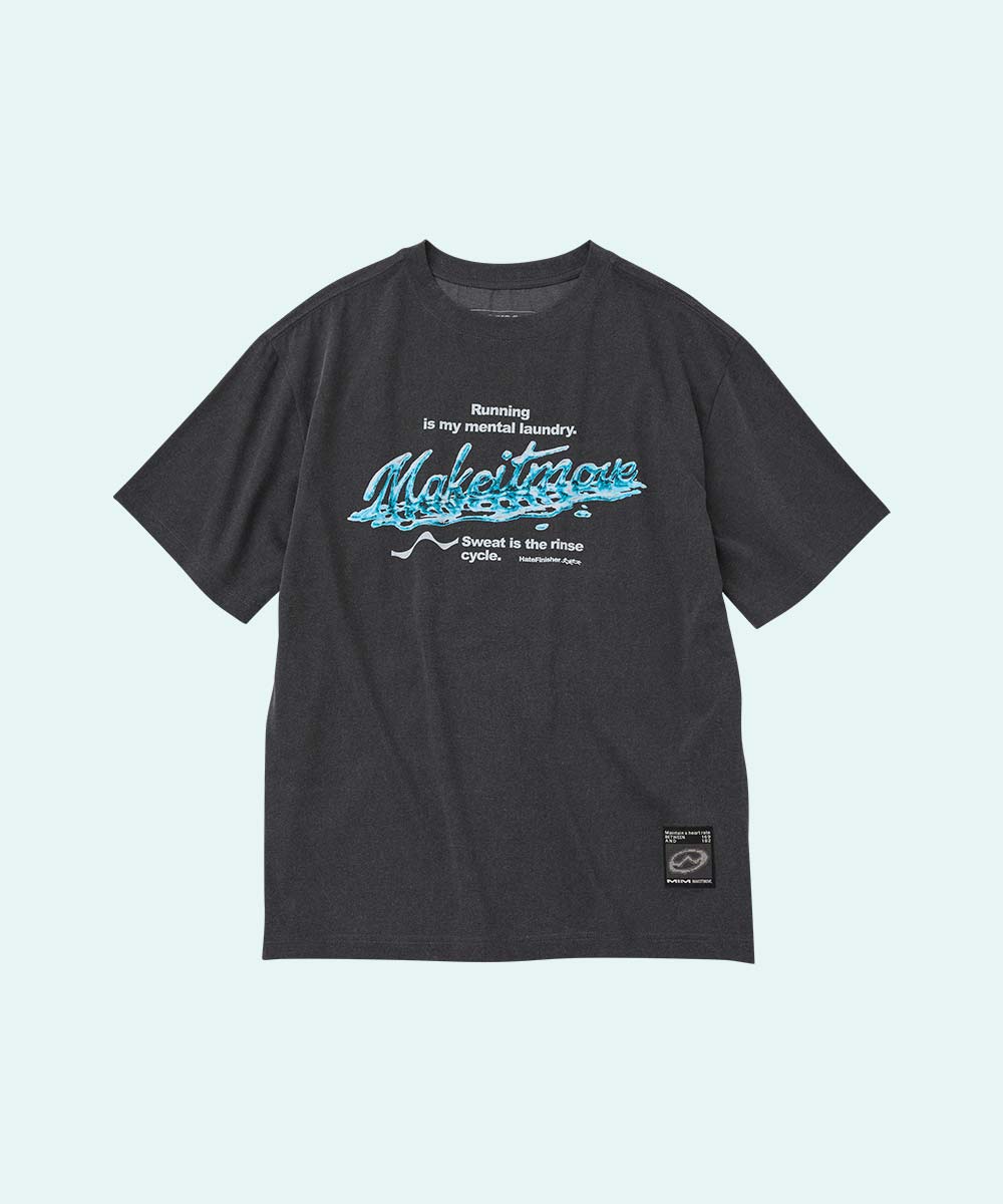 MIM Sweat Pooling T-shirts Charcoal Grey