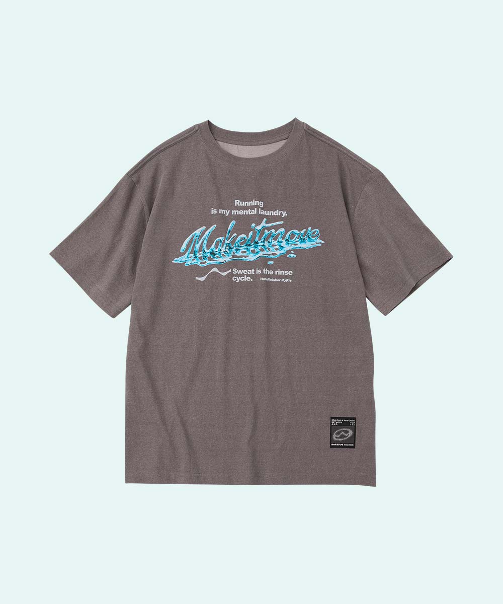 MIM Sweat Pooling T-shirts Brown