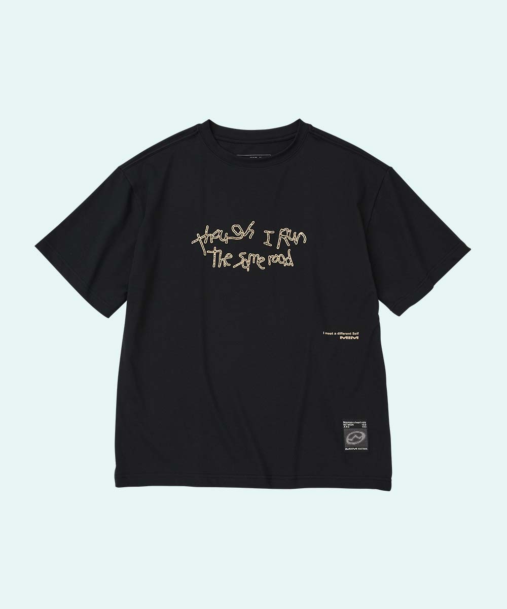 MIM Script Text T-shirts Black