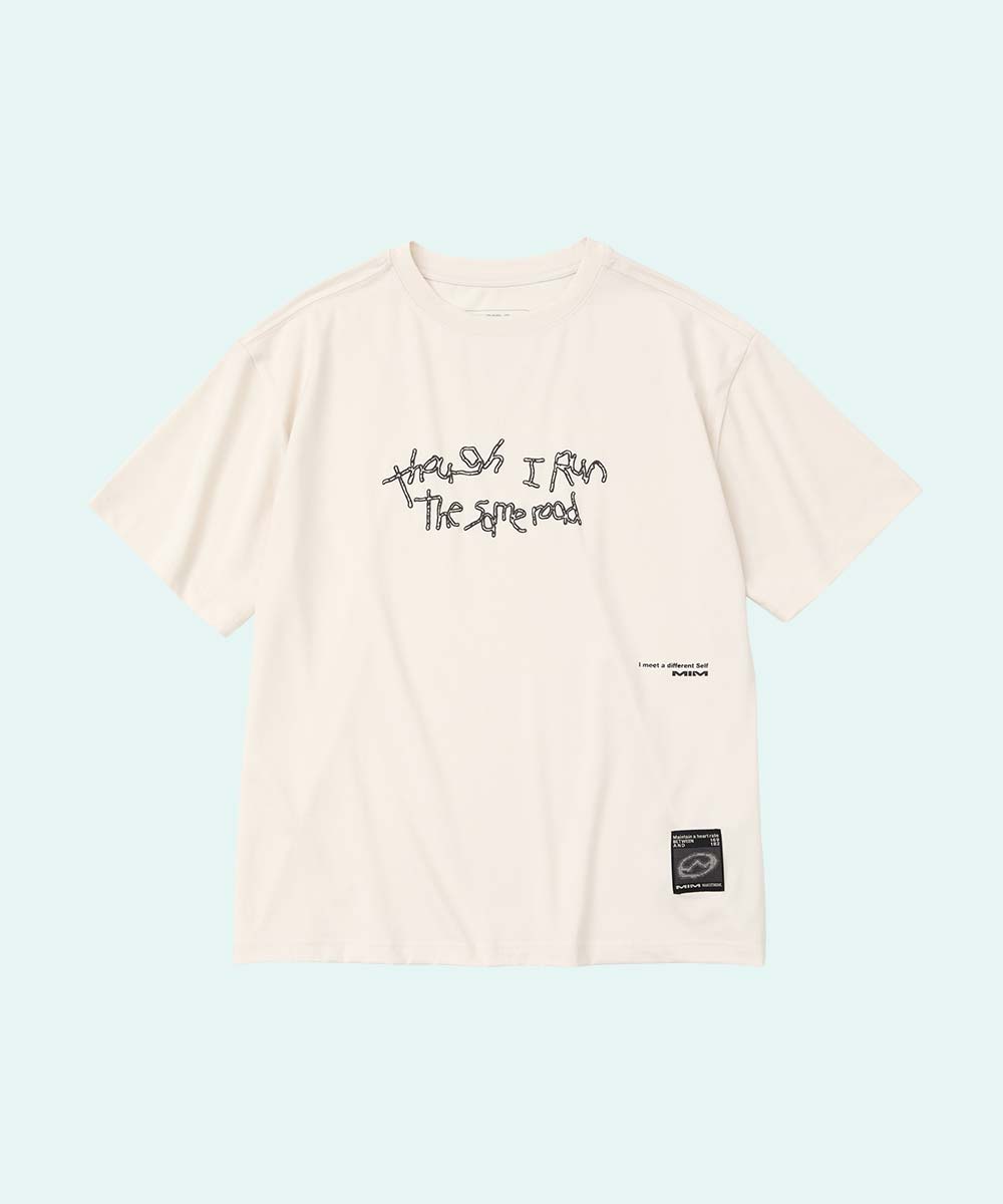 MIM Script Text T-shirts Cream