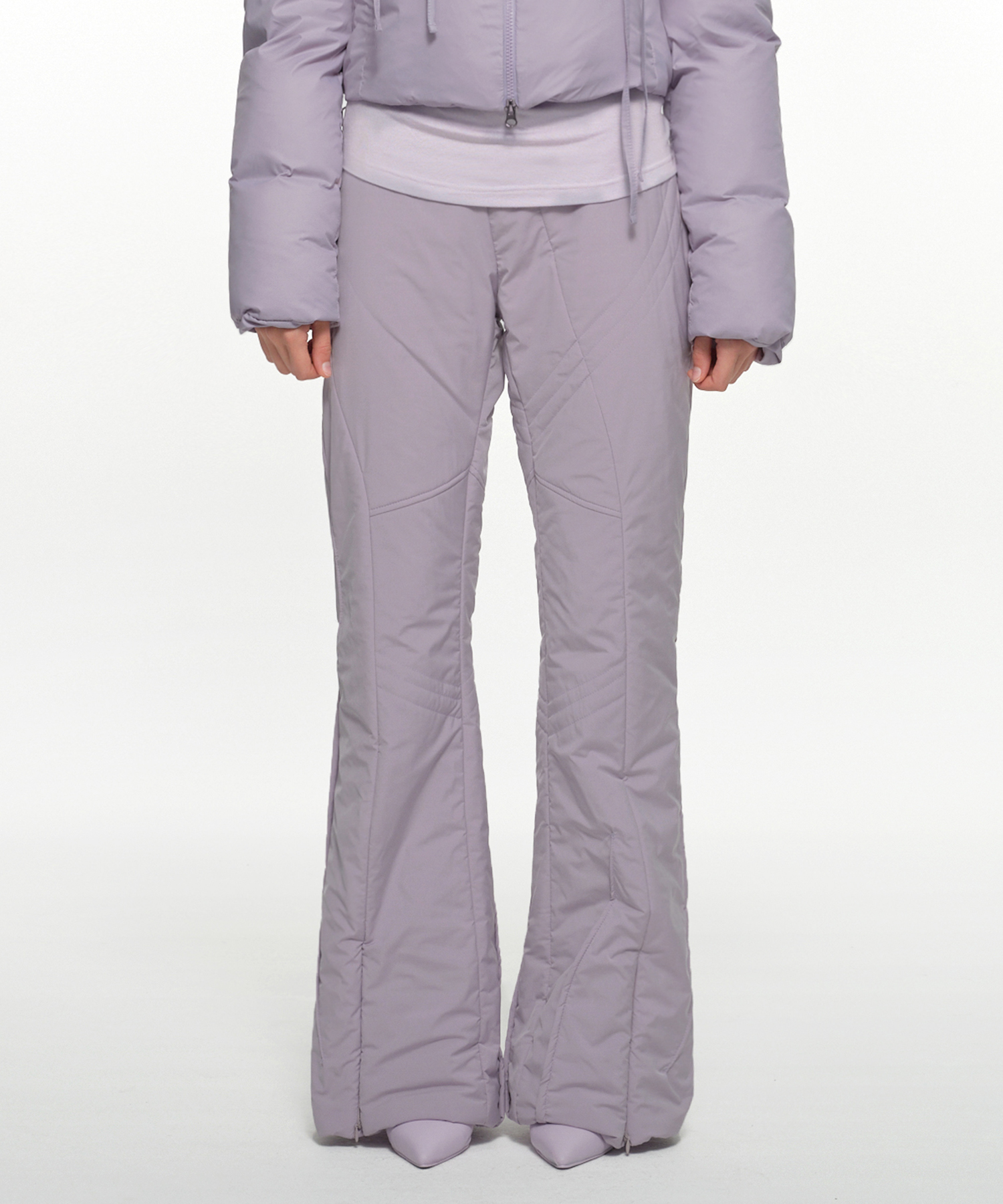 OBLIQUE LINE QUILTED PANTS LAVENDER | ファッション通販サイト