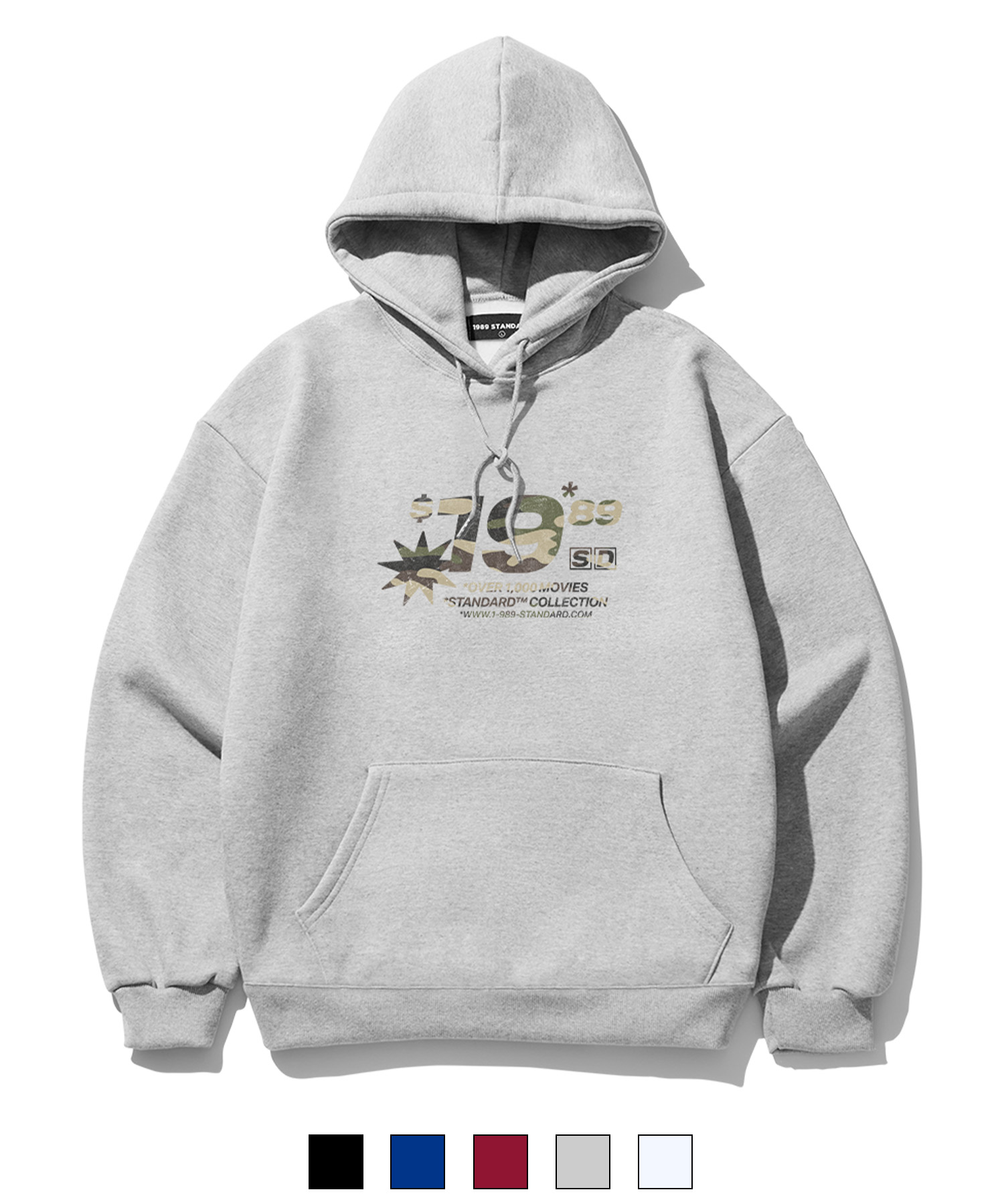 裏起毛]ステッチフード付きパーカーグレー | ファッション通販サイト NUGU