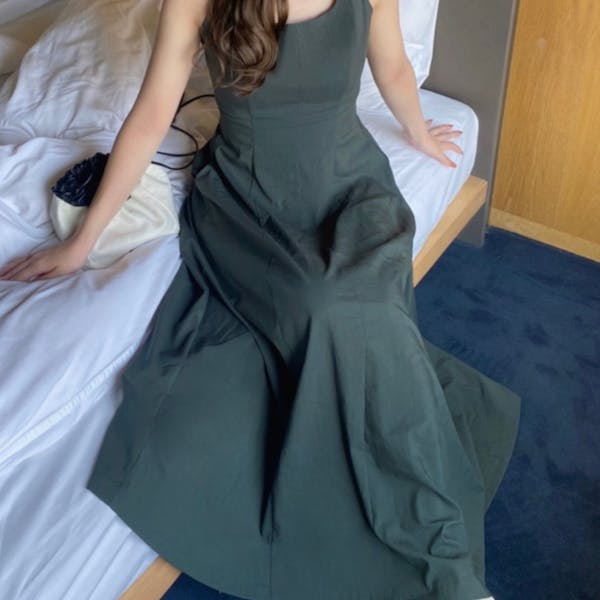 square neck flare onepiece