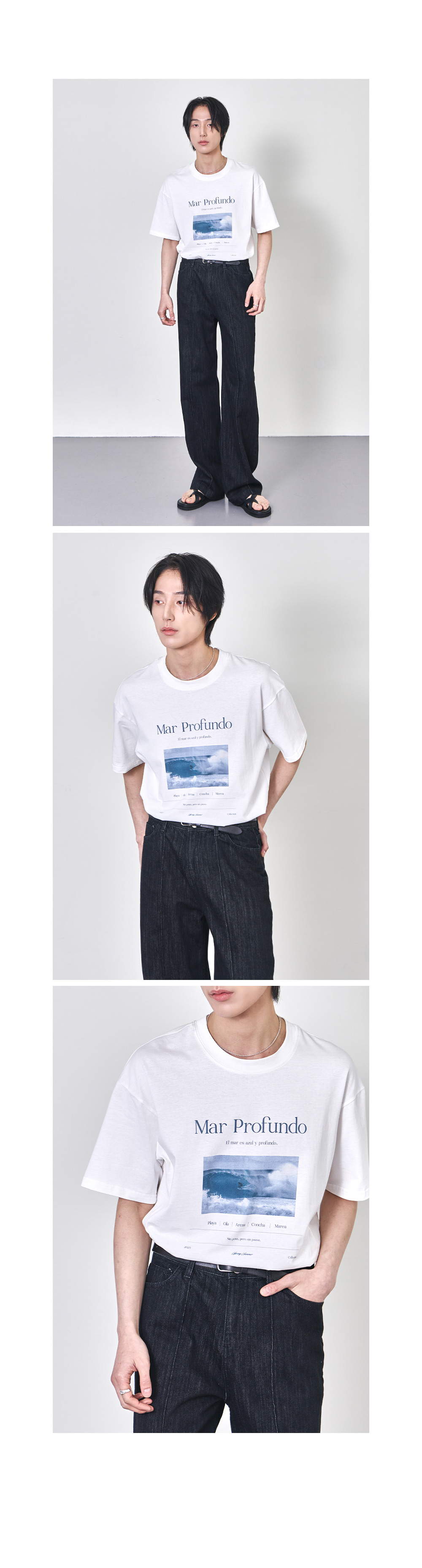 WOMEN'S》OPEN COLLAR PRINT T-SHIRT/オープンカラープリントT