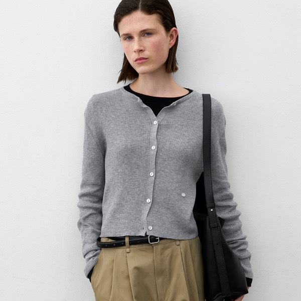 (Z-CD-2223)ESSENTIAL NOAH CROP CARDIGAN