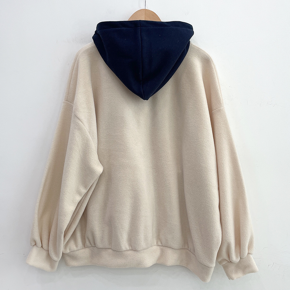 アノラックオーバーサイズ裏起毛ハーフジップパーカー | ファッション