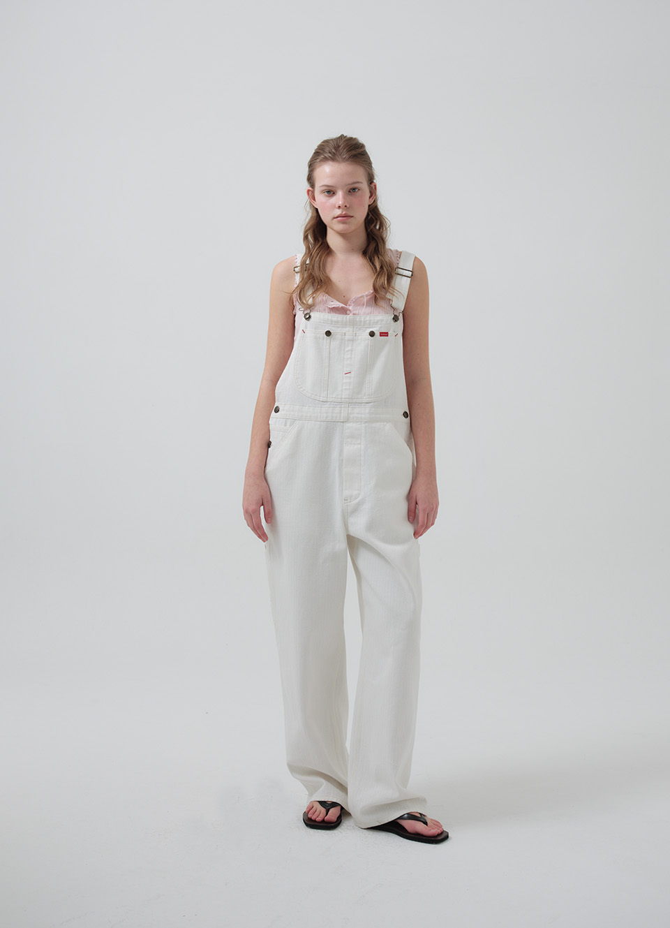 Oasis Herringbone Denim Overall