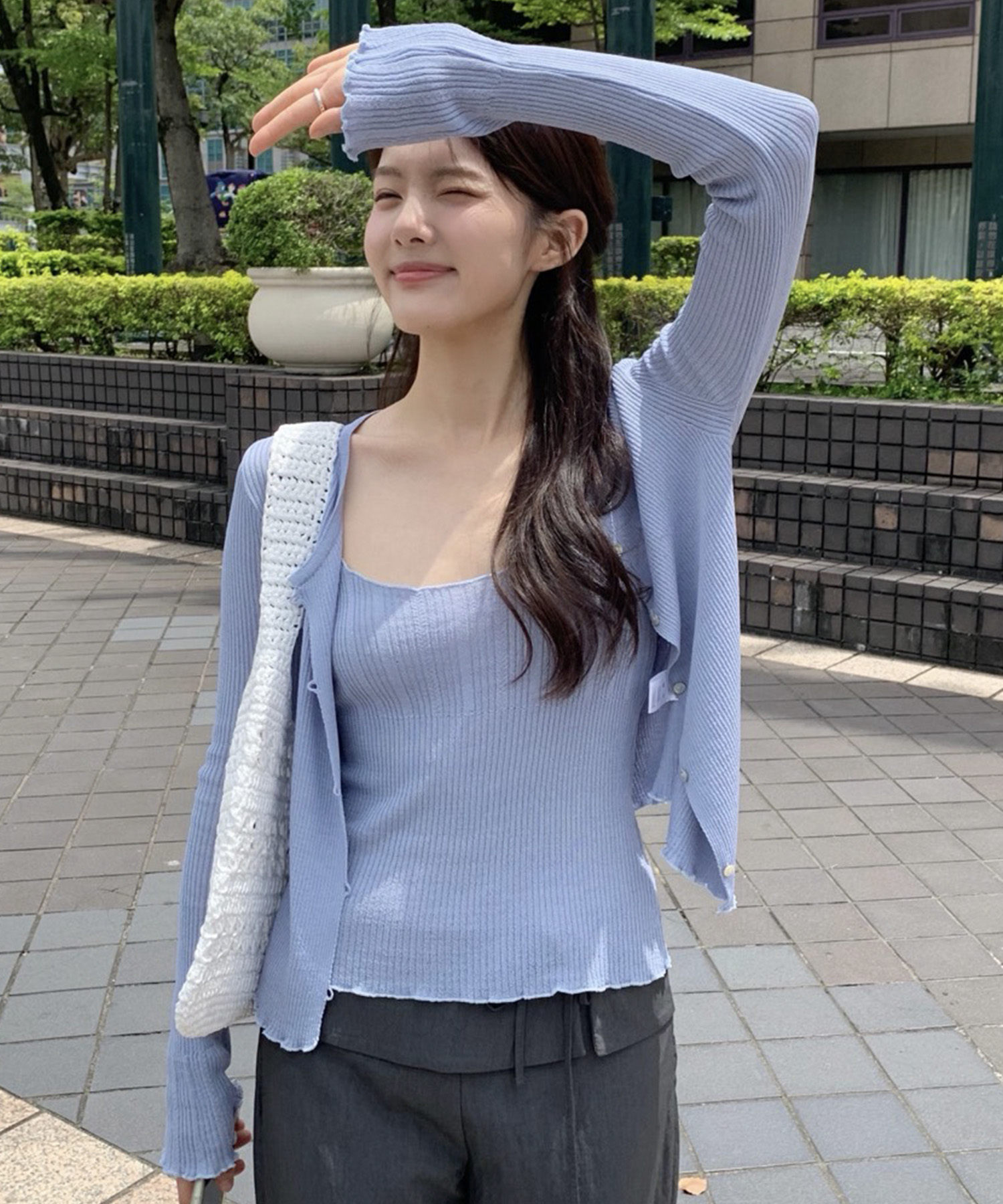 Once Cardigan Set - Blue