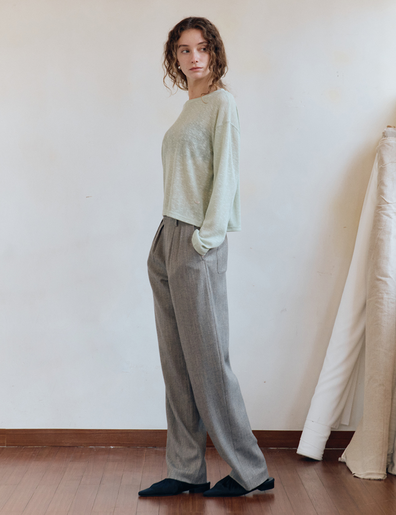 【SIENNE】 Owen Summer Wool Pants / 追跡付 BARNSTORMER (バーンストーマー) [1264P] SUPER100'S SAXONY