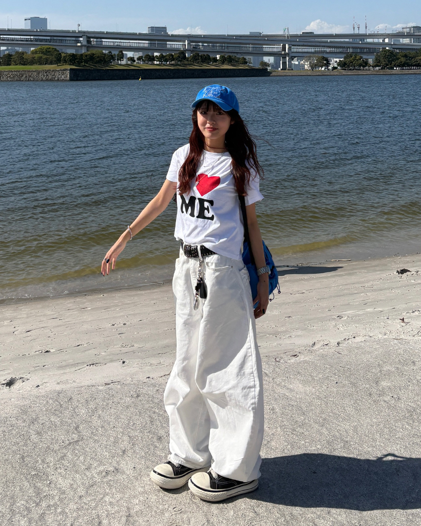 アイラブミーセミクロップドハーフTシャツ | ファッション通販