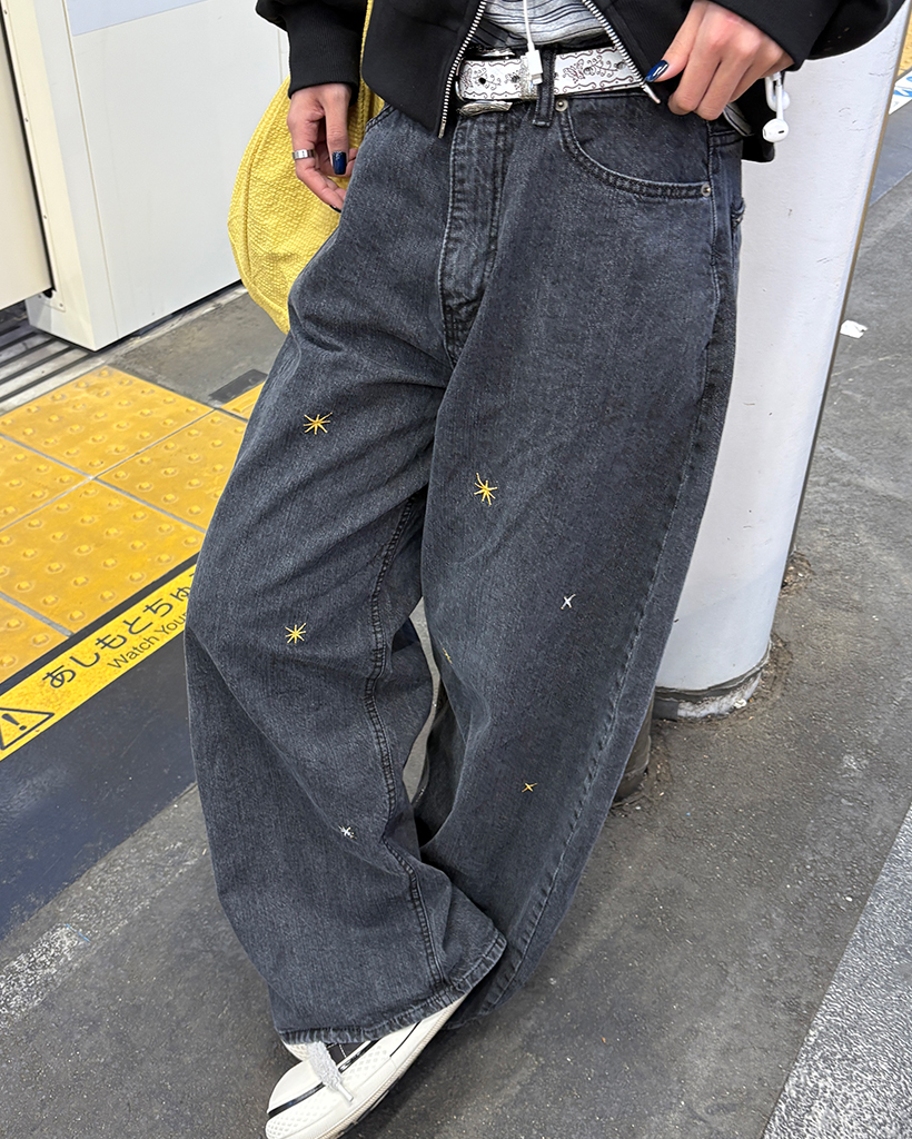 ハル様 Roxy STUNNING VIEW MID GREY ウィメンズ デニム ワイド