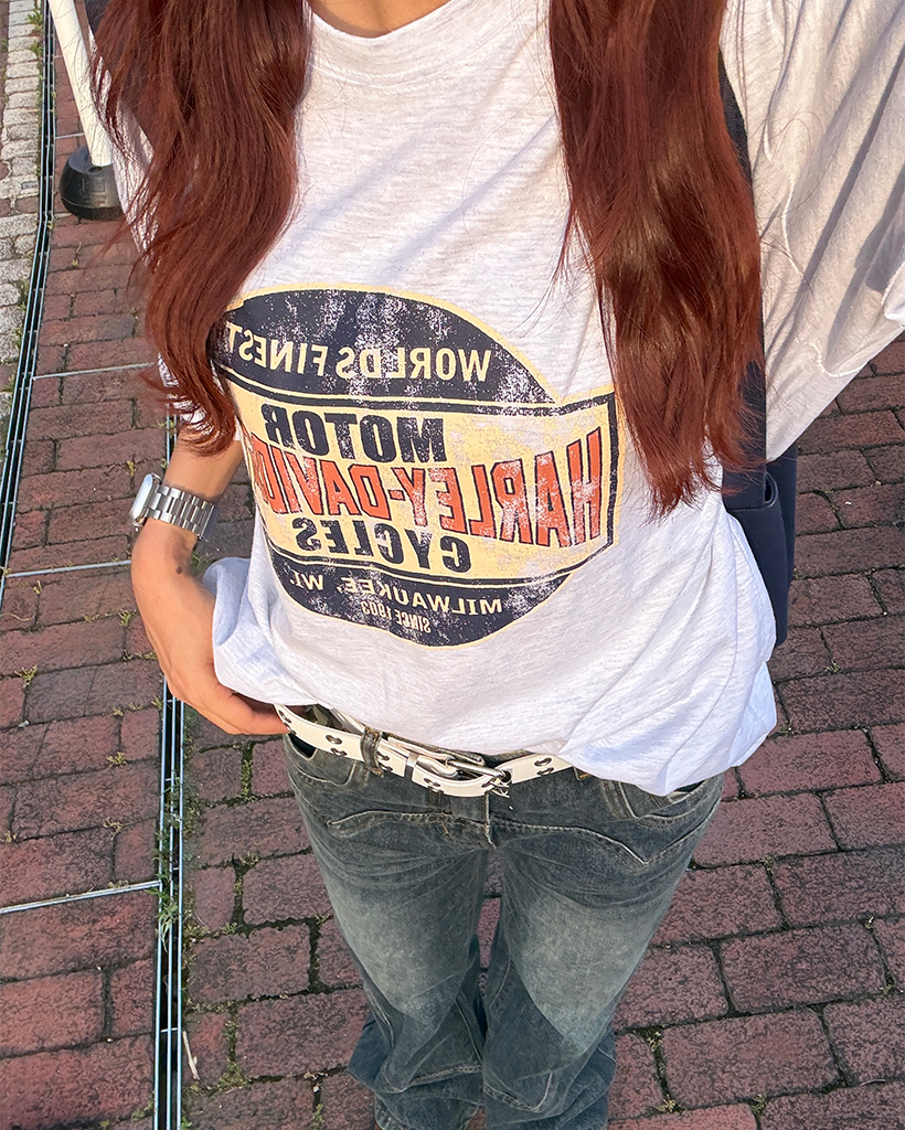 HARLEY DAVIDSON◆VJ LET GO TEE プリント Tシャツ ユニセックス HARLEY-DAVIDSON ]* VJ LET GO TEE * ユニセックス HARLEY