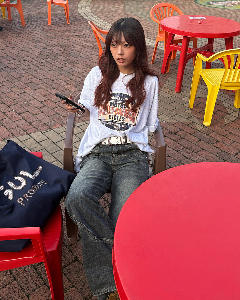 HARLEY DAVIDSON◆VJ LET GO TEE プリント Tシャツ ユニセックス HARLEY-DAVIDSON ]* VJ LET GO TEE * ユニセックス (Harley