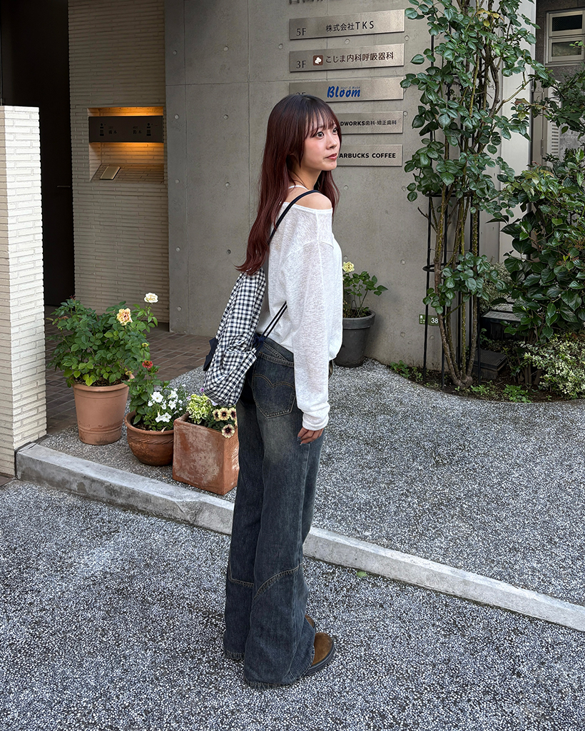 2wayルーズシースルーサマーニットTシャツ | ファッション通販