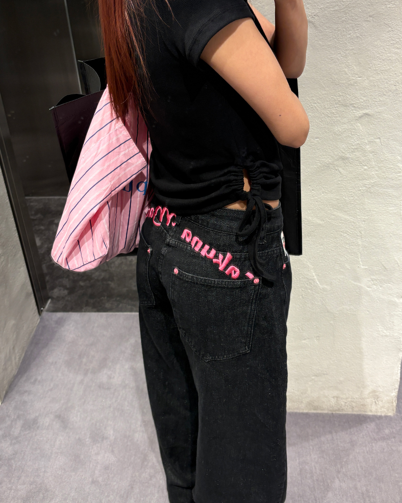 日本製 ピンクストライプデニム 25インチ 楽天市場】ピンク ストライプ デニム ワイドパンツ レディース