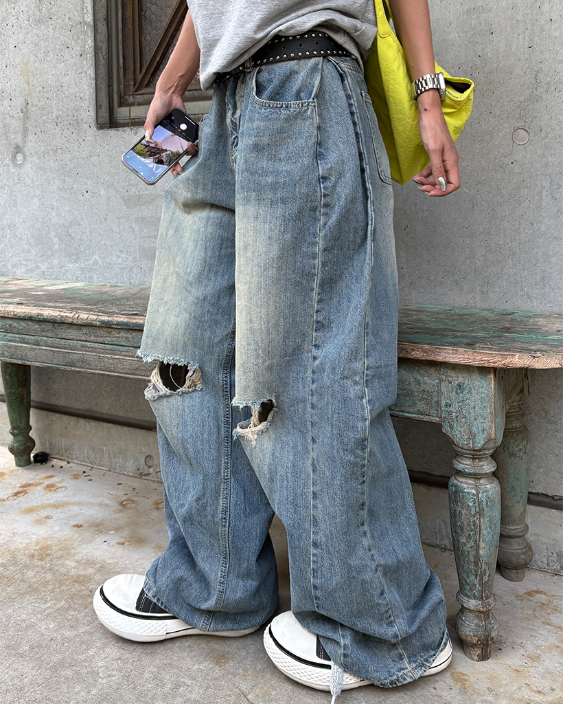 【新品】JOINT WORKS ダメージデニムパンツ　ベイクルーズ　LEHNA JOINT WORKS｜ジョイントワークスのデニムパンツ・ジーンズ