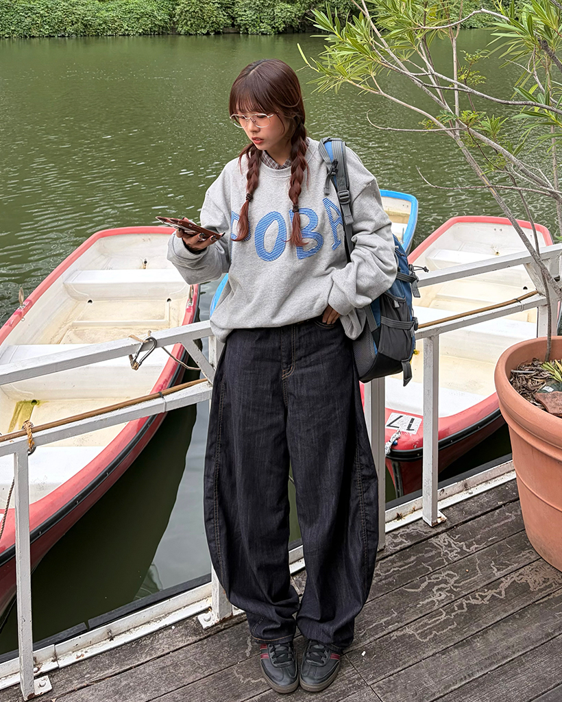   スウェット ユニセックス タグ付き 韓国正規品 楽天市場】ユニセックスシンプルワイドスウェット レディース