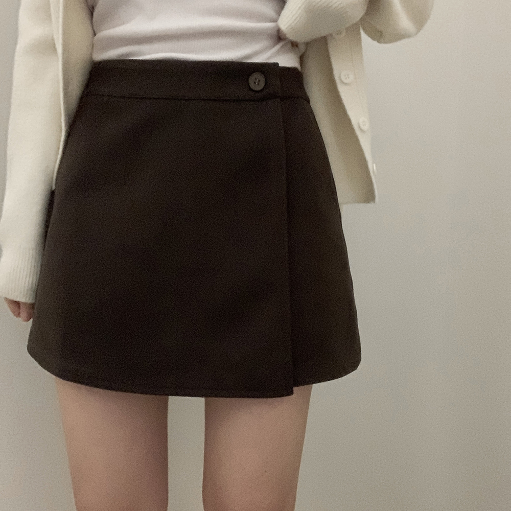 ウール Aラインミニスカパン