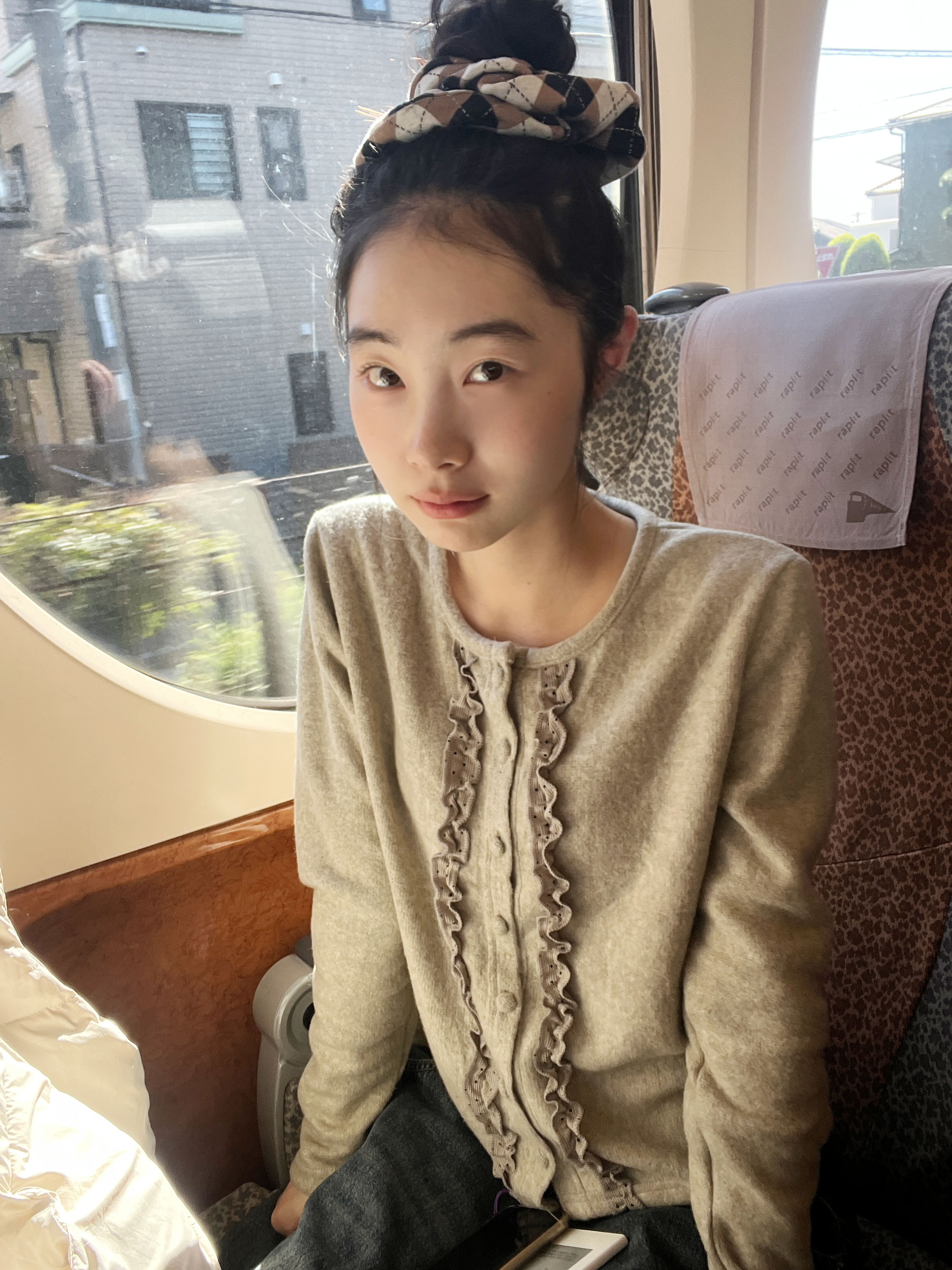 [9.hope] 裏起毛レースカーディガン