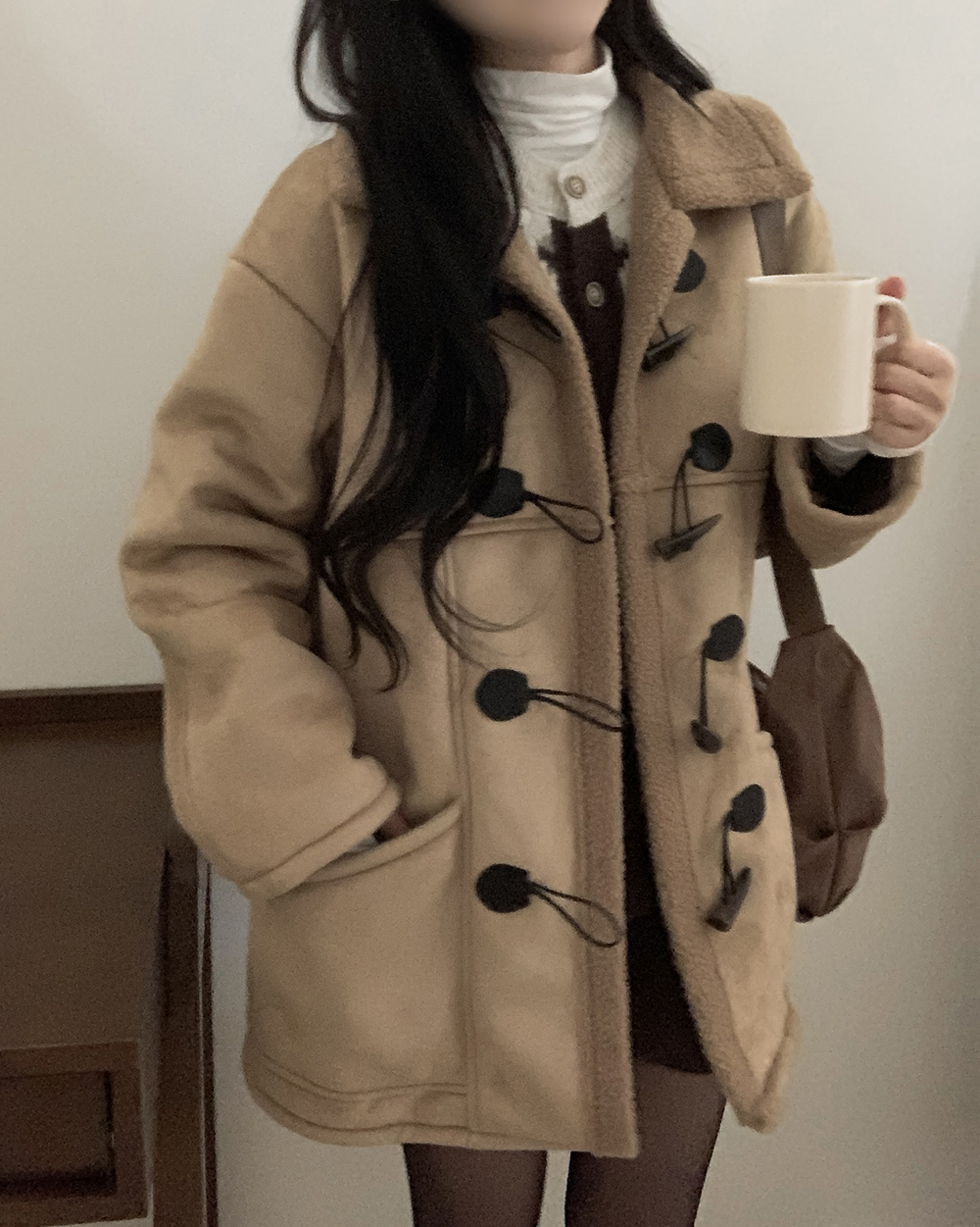 スエードボアダブルムートンコート